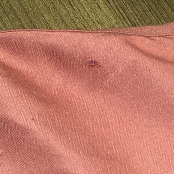 PGA Tour Mens Short Sleeve Dress Shirt Size Medium Red Pastel Soft Business Golf - Picture 10 of 12